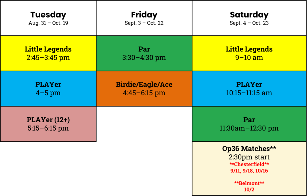 2021 Fall Programs First Tee Greater Richmond